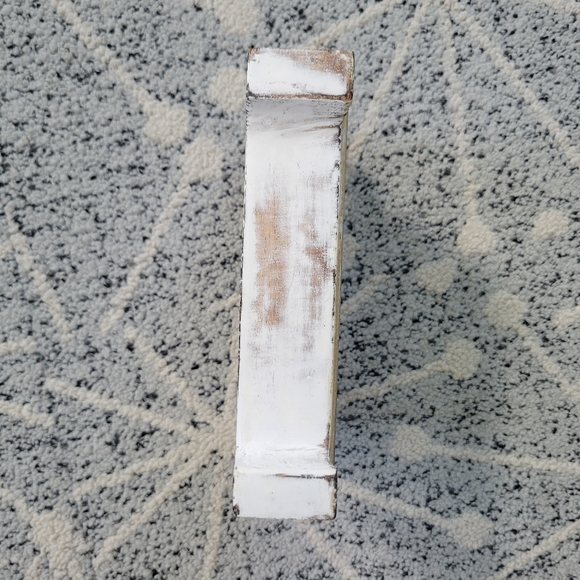 Farmhouse Rustic Gold & White Wooden K - Picture 7 of 10